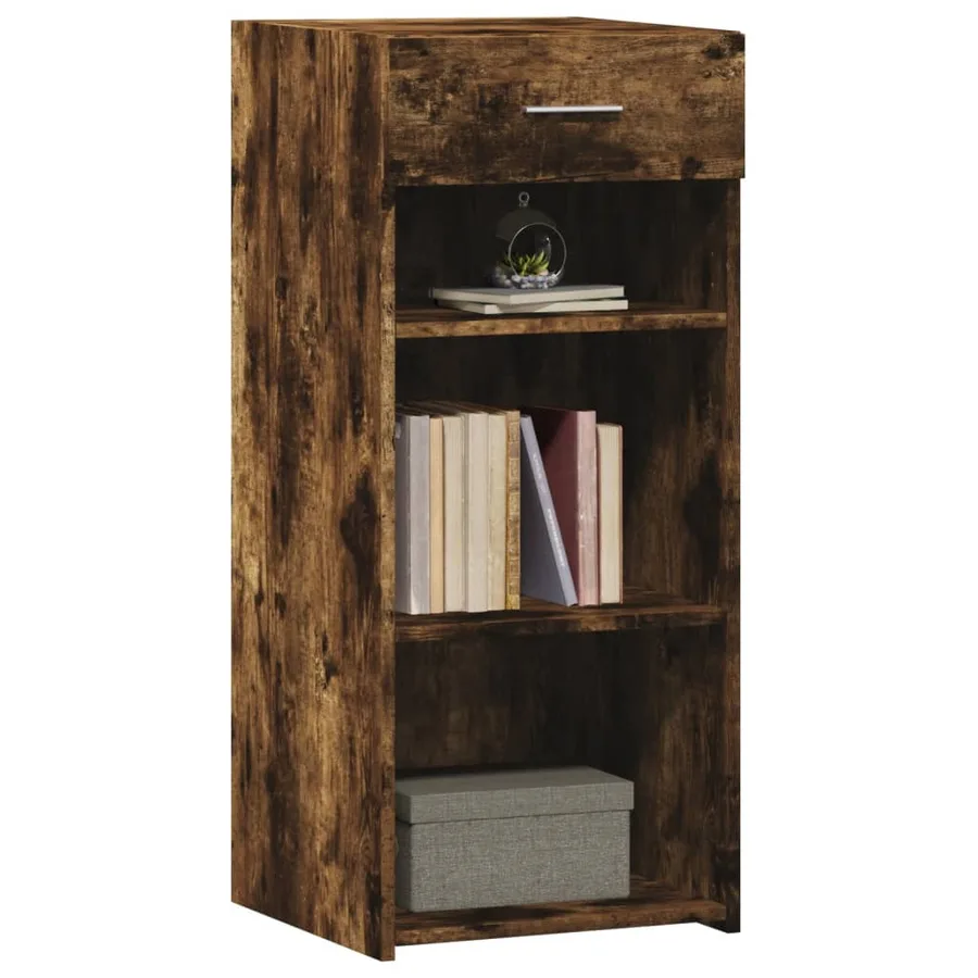 Buffet chêne fumé 40x42,5x93 cm bois d'ingénierie - 3