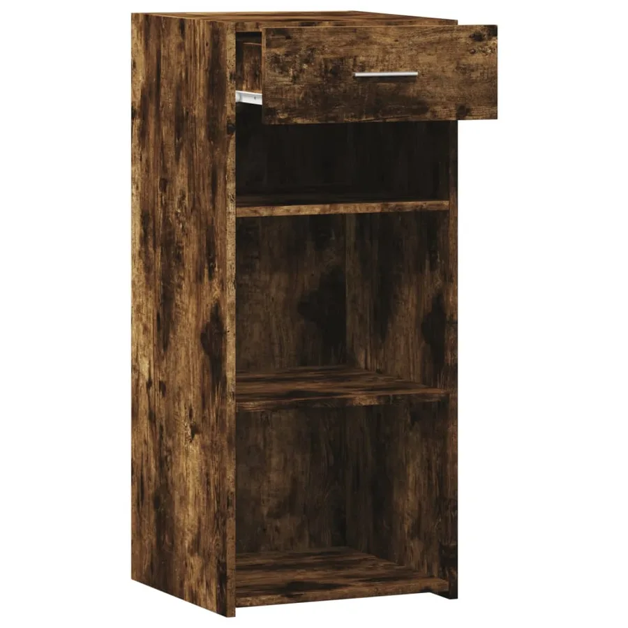 Buffet chêne fumé 40x42,5x93 cm bois d'ingénierie - 7