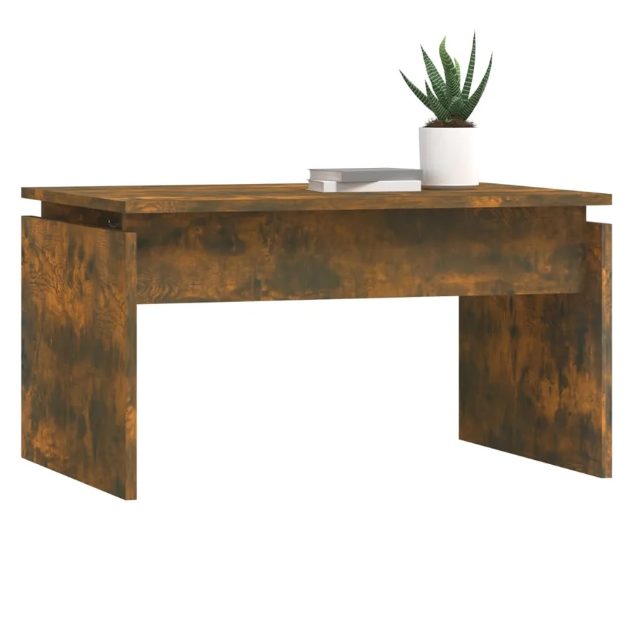 Table basse Chêne fumé 68x50x38 cm Bois d'ingénierie - 4