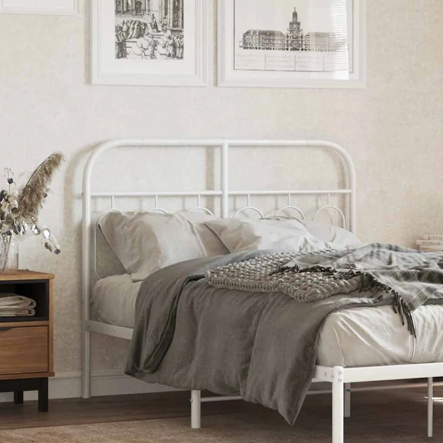Tête de lit de remplacement métal blanc 120 cm