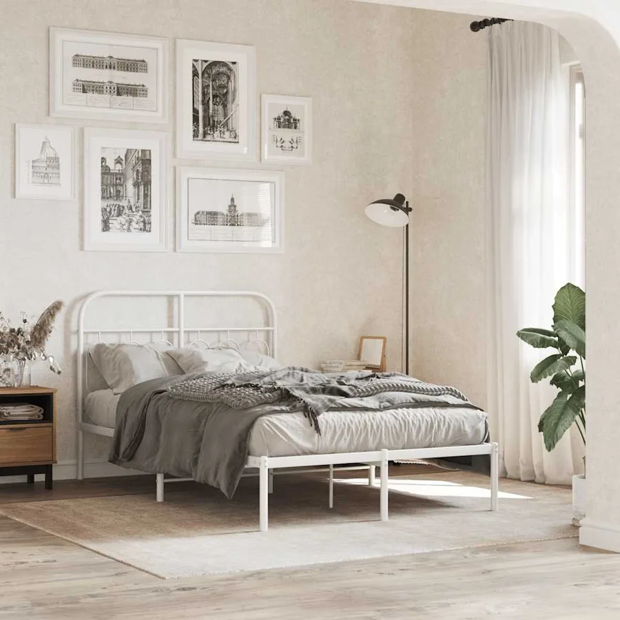 Tête de lit de remplacement métal blanc 120 cm - 3