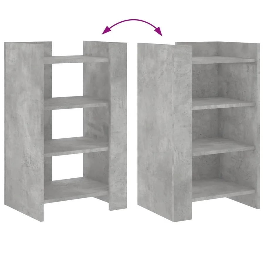 Buffet gris béton 45x35x75 cm Bois d'ingénierie - 7