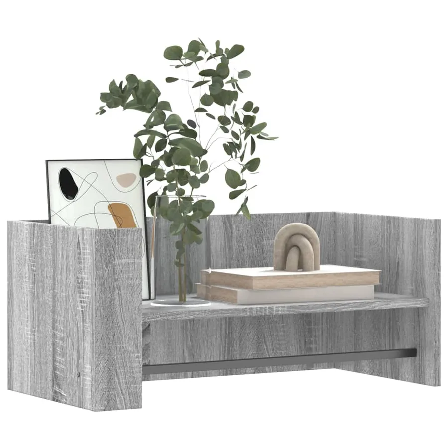 Étagère murale sonoma gris 70,5x35x30,5 cm bois d'ingénierie - 3