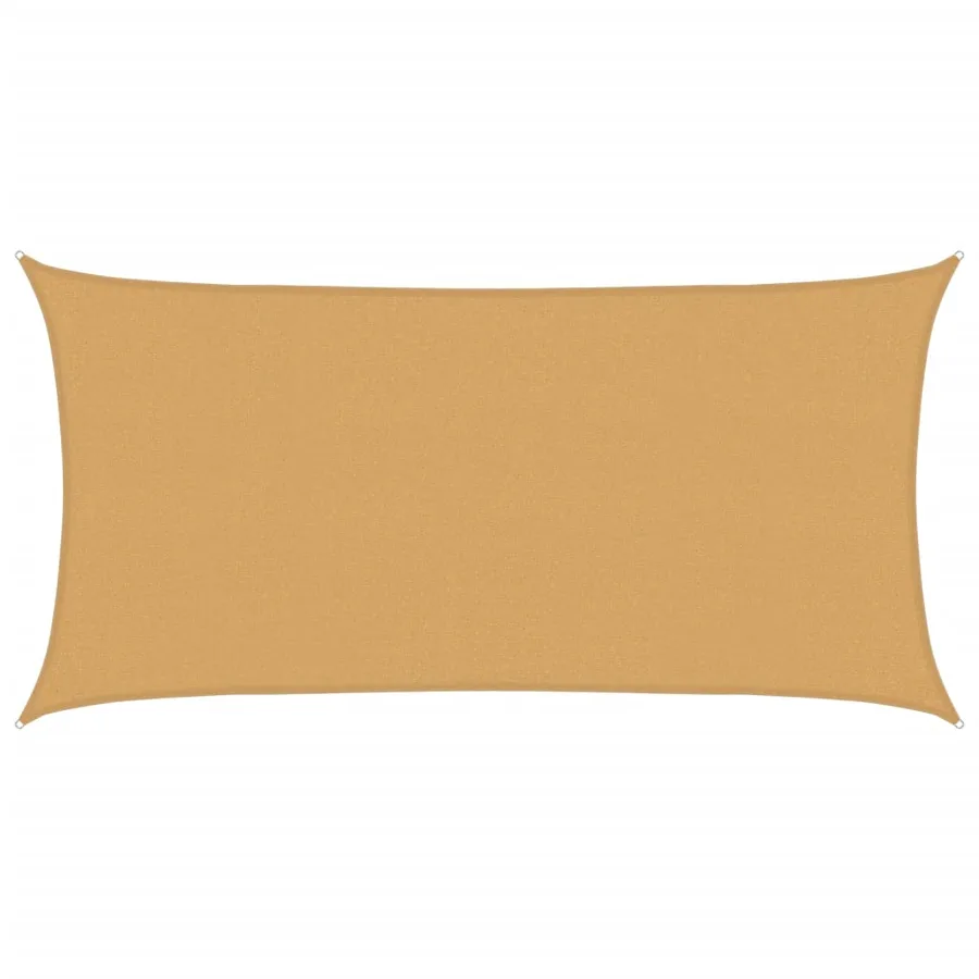 Voile d'ombrage 160 g/m² rectangulaire sable 2x4 m PEHD - 2