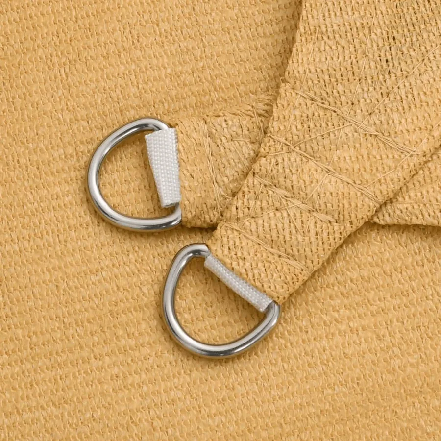 Voile d'ombrage 160 g/m² rectangulaire sable 2x4 m PEHD - 5