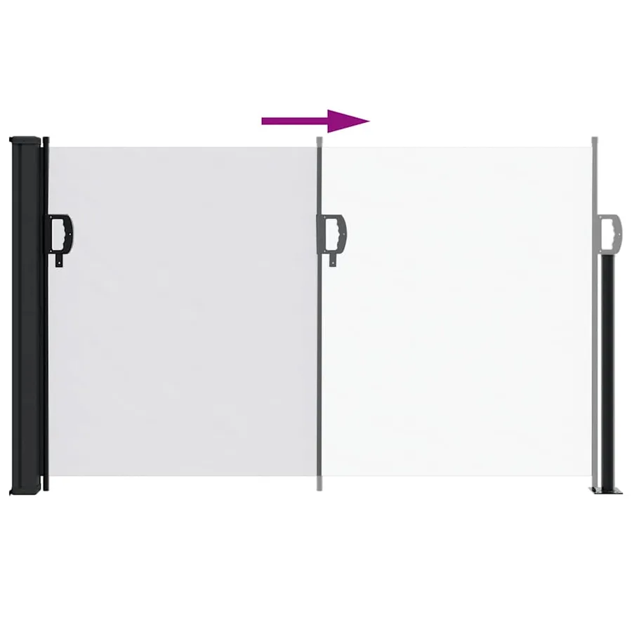 Auvent latéral rétractable blanc 120x500 cm - 5