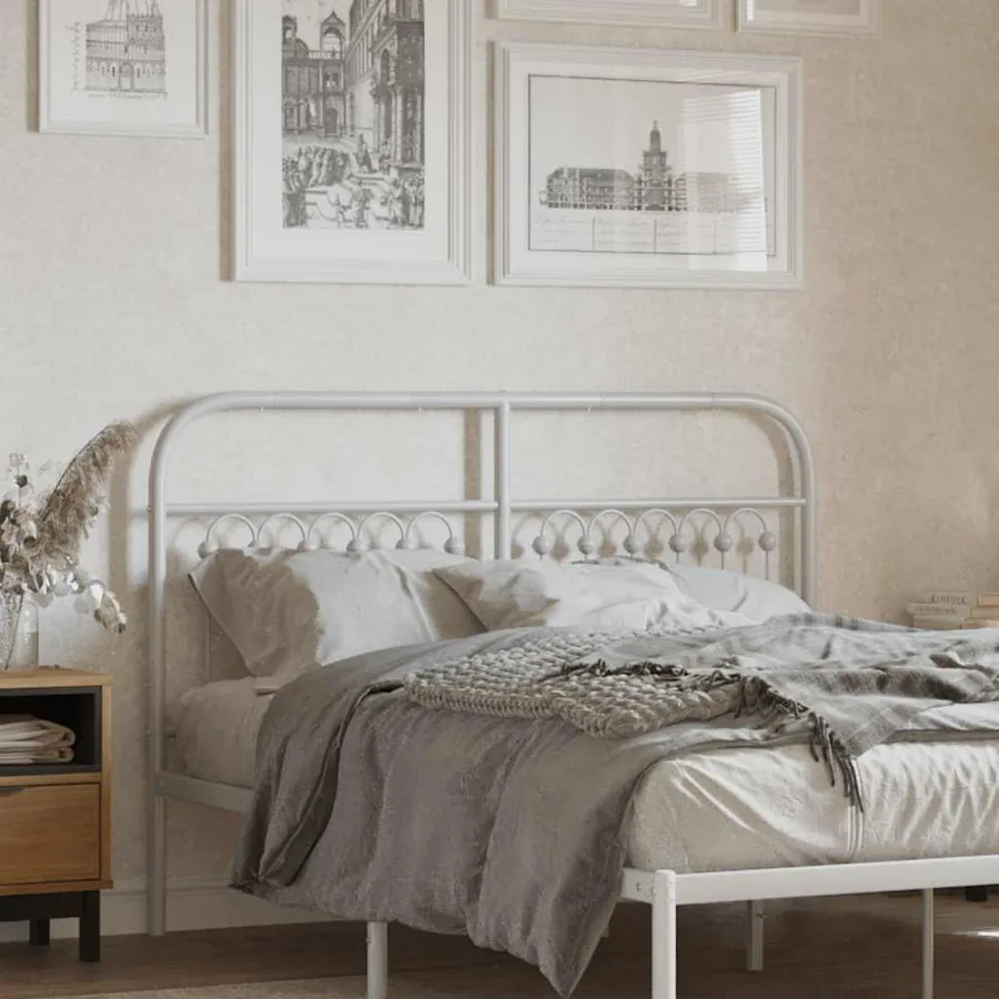 Tête de lit de remplacement métal blanc 135 cm