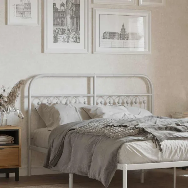 Tête de lit de remplacement métal blanc 135 cm