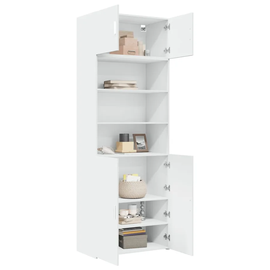 Armoire de rangement blanc 80x42,5x225 cm bois d'ingénierie - 3