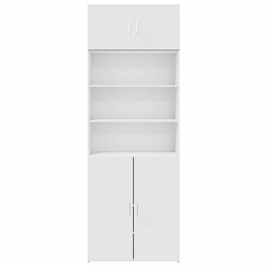 Armoire de rangement blanc 80x42,5x225 cm bois d'ingénierie - 4
