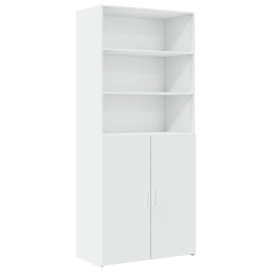 Armoire de rangement blanc 80x42,5x225 cm bois d'ingénierie - 6