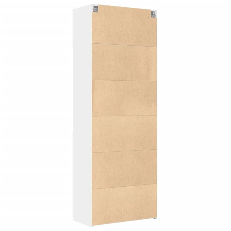 Armoire de rangement blanc 80x42,5x225 cm bois d'ingénierie - 8