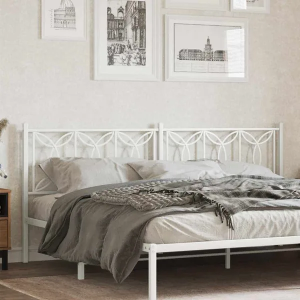 Tête de lit de remplacement métal blanc 200 cm