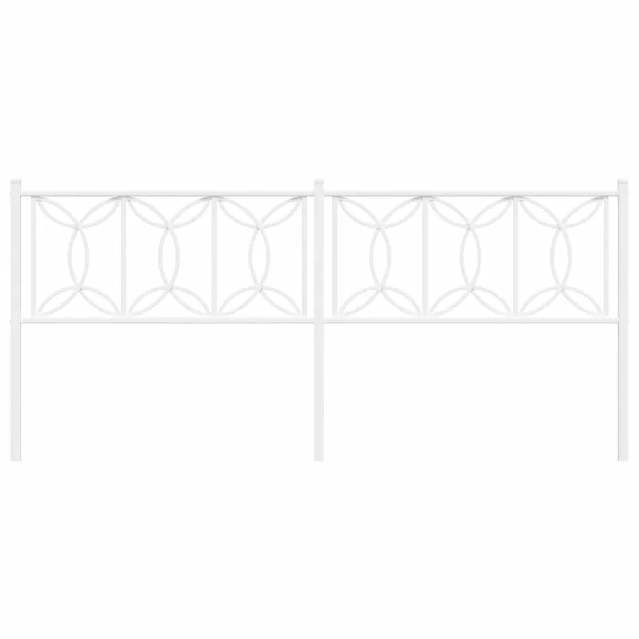 Tête de lit de remplacement métal blanc 200 cm - 4