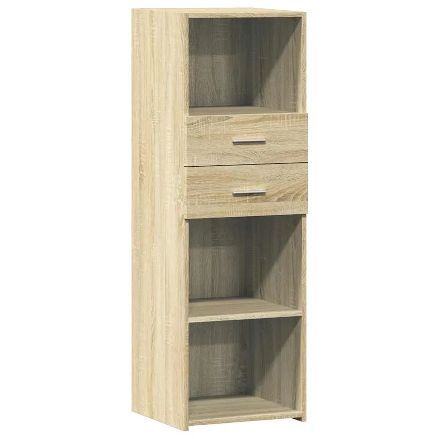 Buffet haut chêne sonoma 40x42,5x124 cm bois d'ingénierie - 2