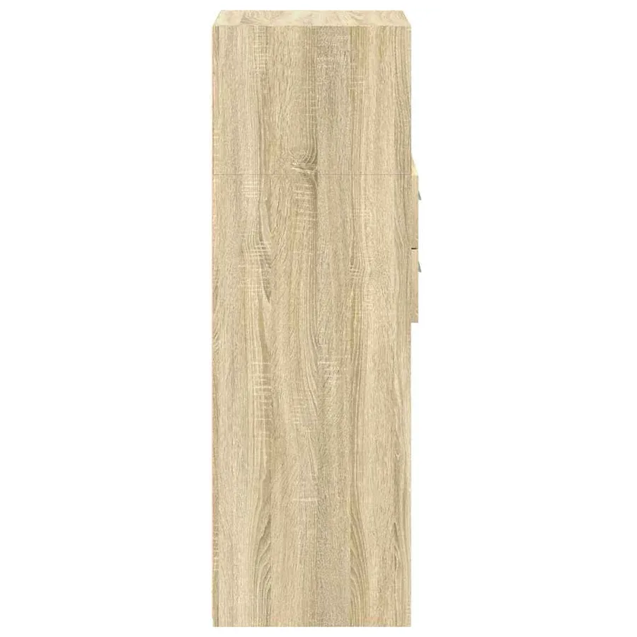 Buffet haut chêne sonoma 40x42,5x124 cm bois d'ingénierie - 5
