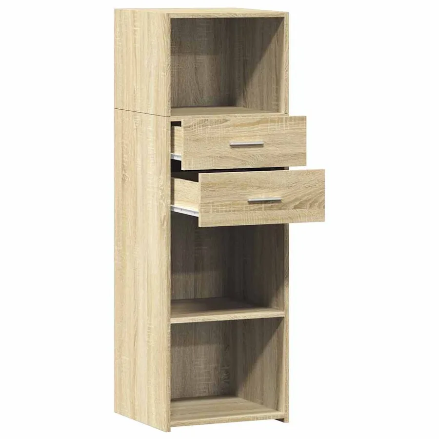 Buffet haut chêne sonoma 40x42,5x124 cm bois d'ingénierie - 7