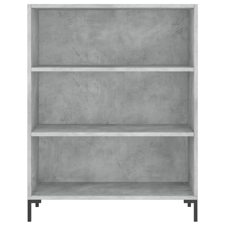 Buffet gris béton 69,5x32,5x180 cm bois d'ingénierie - 5
