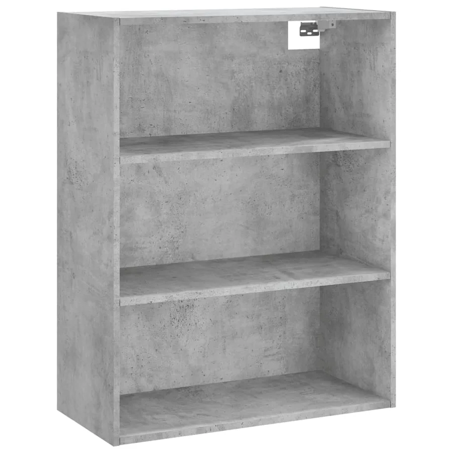 Buffet gris béton 69,5x32,5x180 cm bois d'ingénierie - 6
