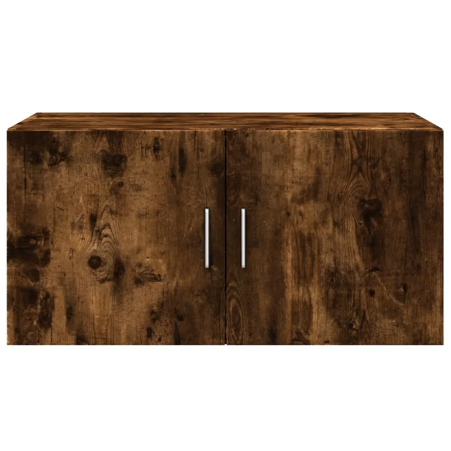 Armoire murale chêne fumé 80x42,5x40 cm bois d'ingénierie - 4