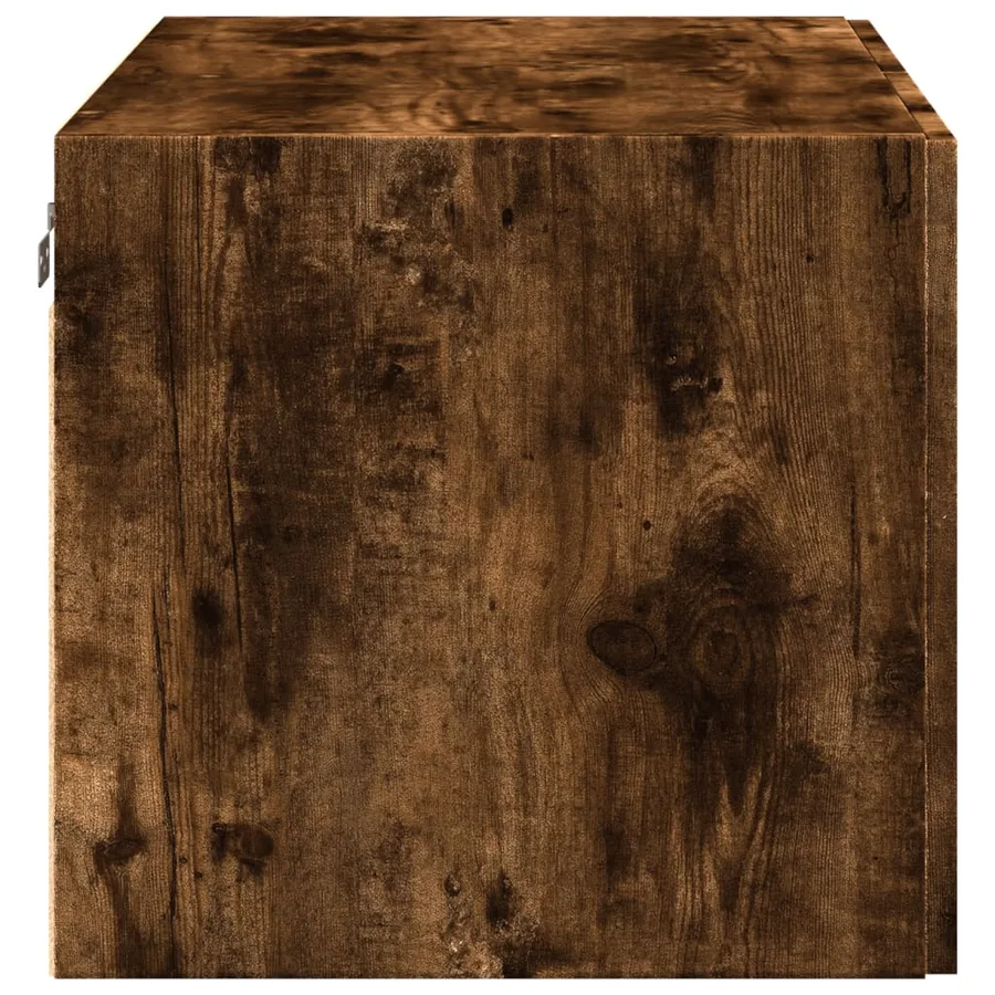 Armoire murale chêne fumé 80x42,5x40 cm bois d'ingénierie - 5