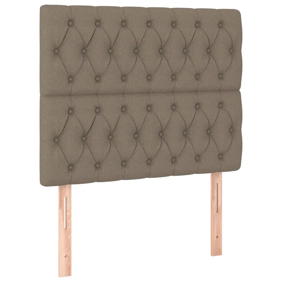 Sommier à lattes de lit avec matelas Taupe 100x200 cm Tissu - 5