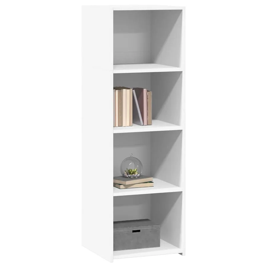 Buffet blanc 40x41x124 cm bois d'ingénierie - 3