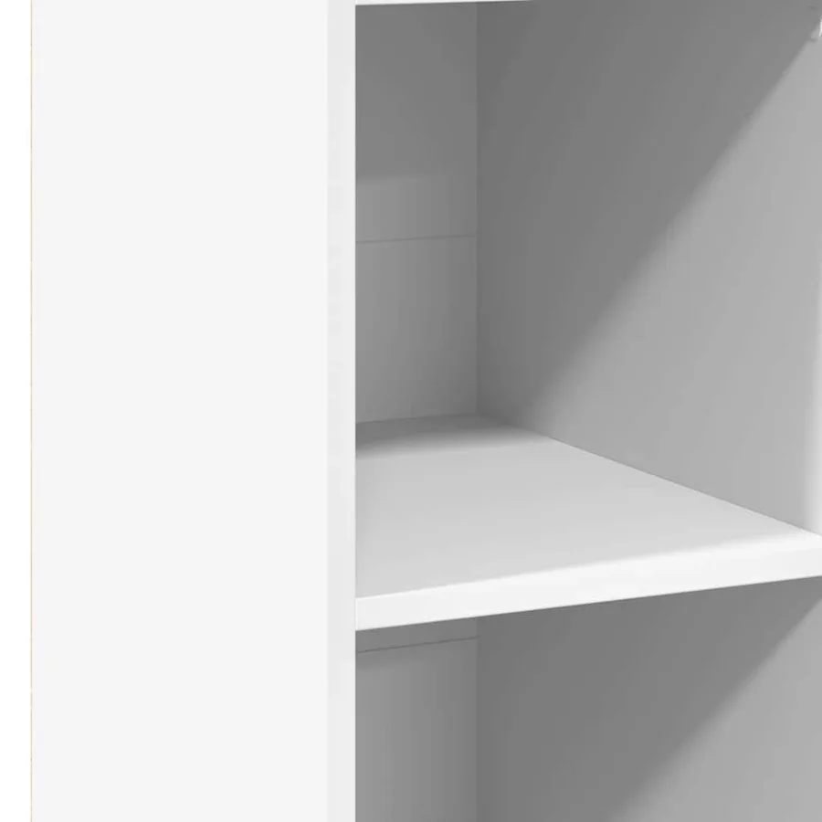 Buffet blanc 40x41x124 cm bois d'ingénierie - 7