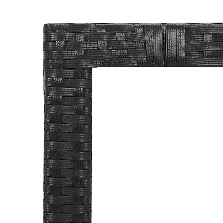 Ensemble de bistro de jardin 5 pcs coussins noir poly rotin - 6