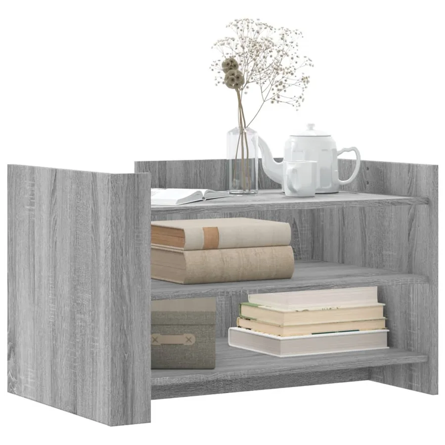 Table basse sonoma gris 80x50x50 cm bois d'ingénierie - 3