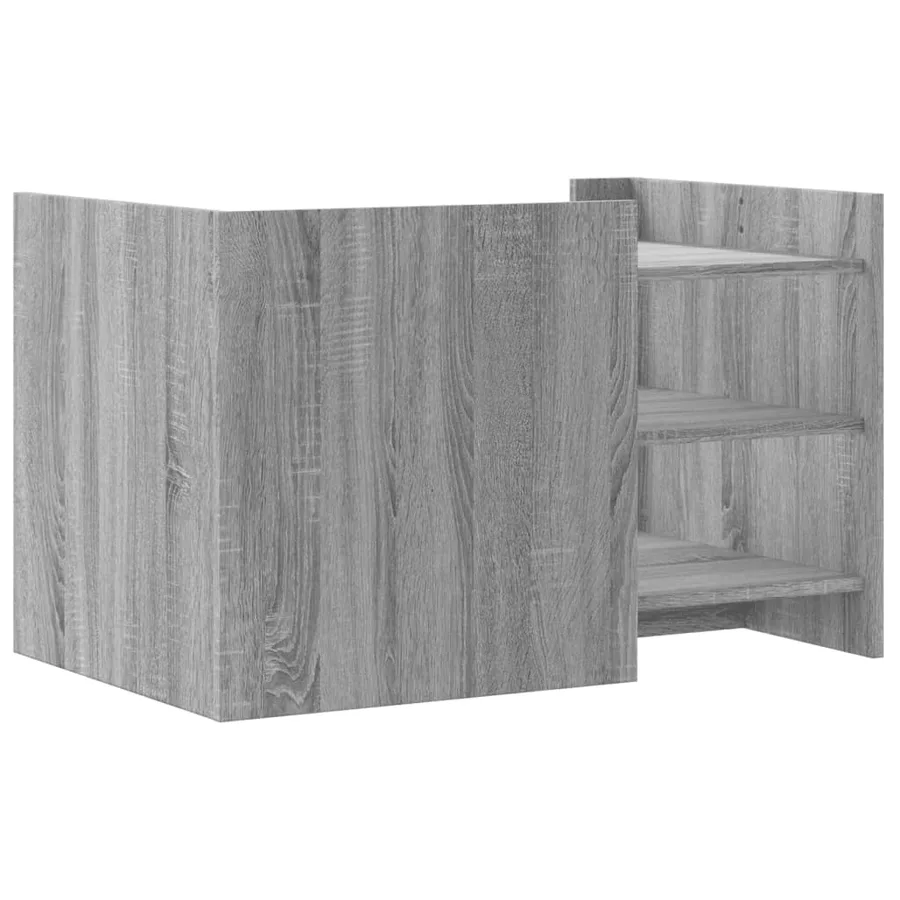 Table basse sonoma gris 80x50x50 cm bois d'ingénierie - 6