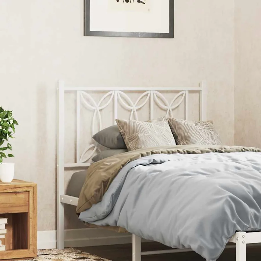 Tête de lit de remplacement métal blanc 75 cm