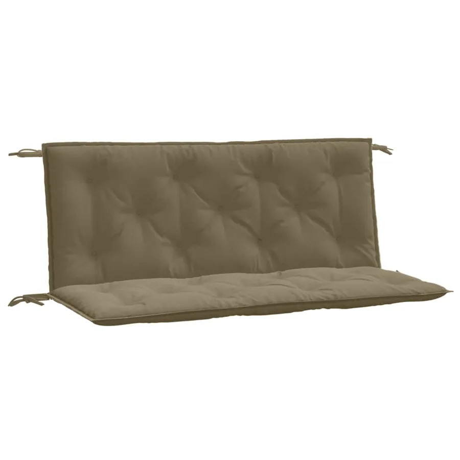 Coussins de banc de jardin lot de 2 taupe mélangé tissu - 2