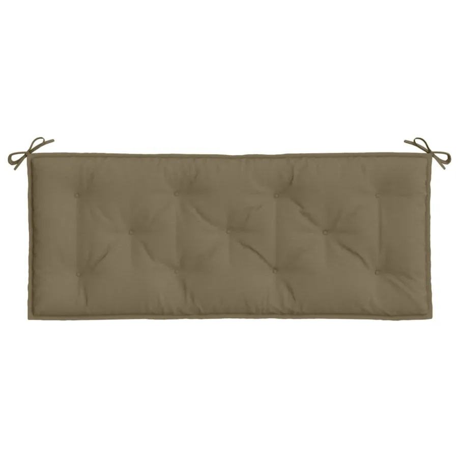 Coussins de banc de jardin lot de 2 taupe mélangé tissu - 6
