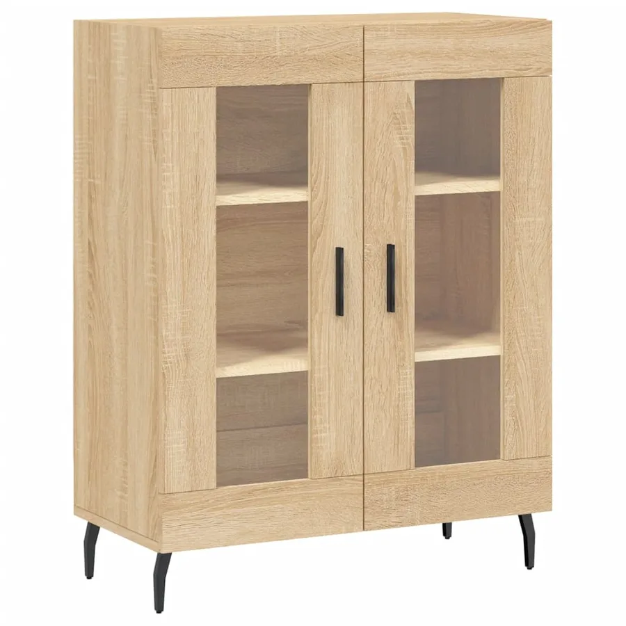 Buffet chêne sonoma 69,5x34x90 cm bois d'ingénierie - 2