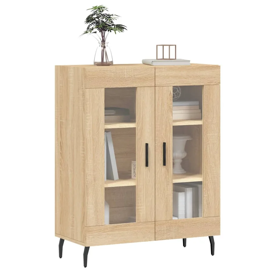 Buffet chêne sonoma 69,5x34x90 cm bois d'ingénierie - 3