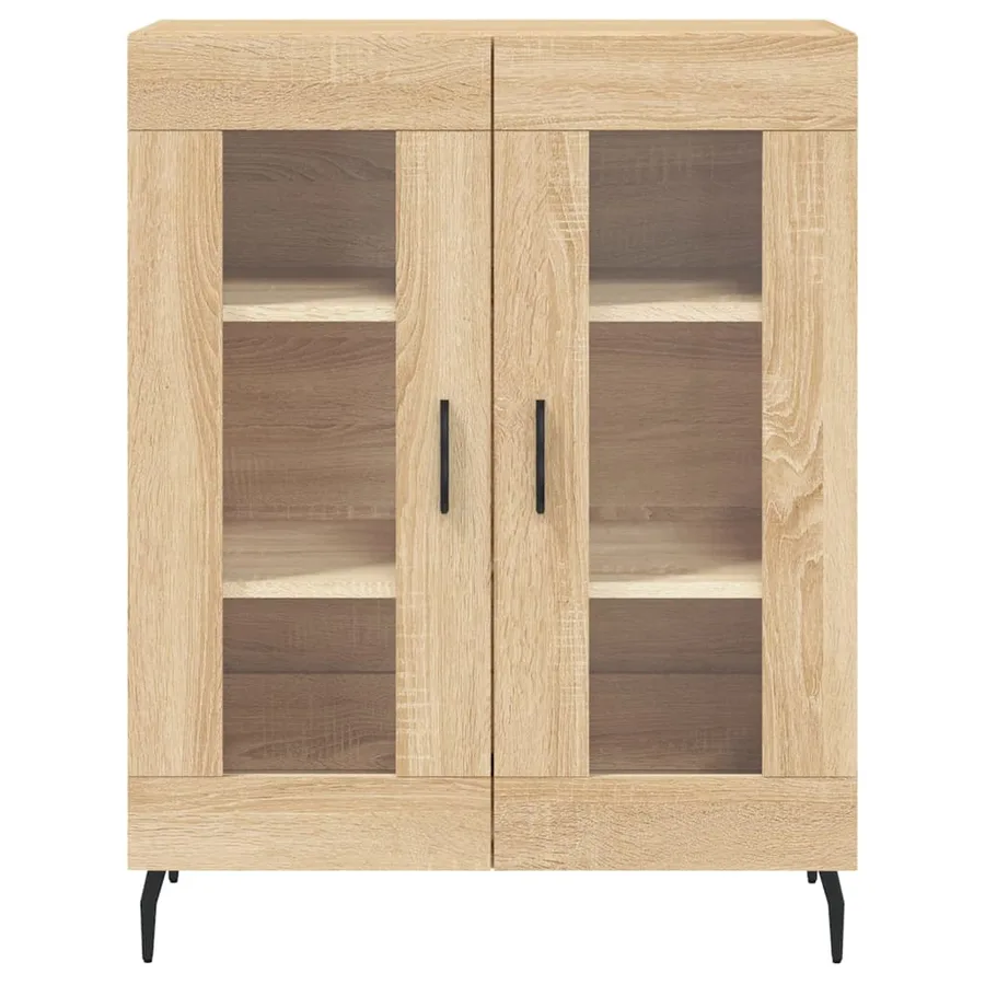 Buffet chêne sonoma 69,5x34x90 cm bois d'ingénierie - 5