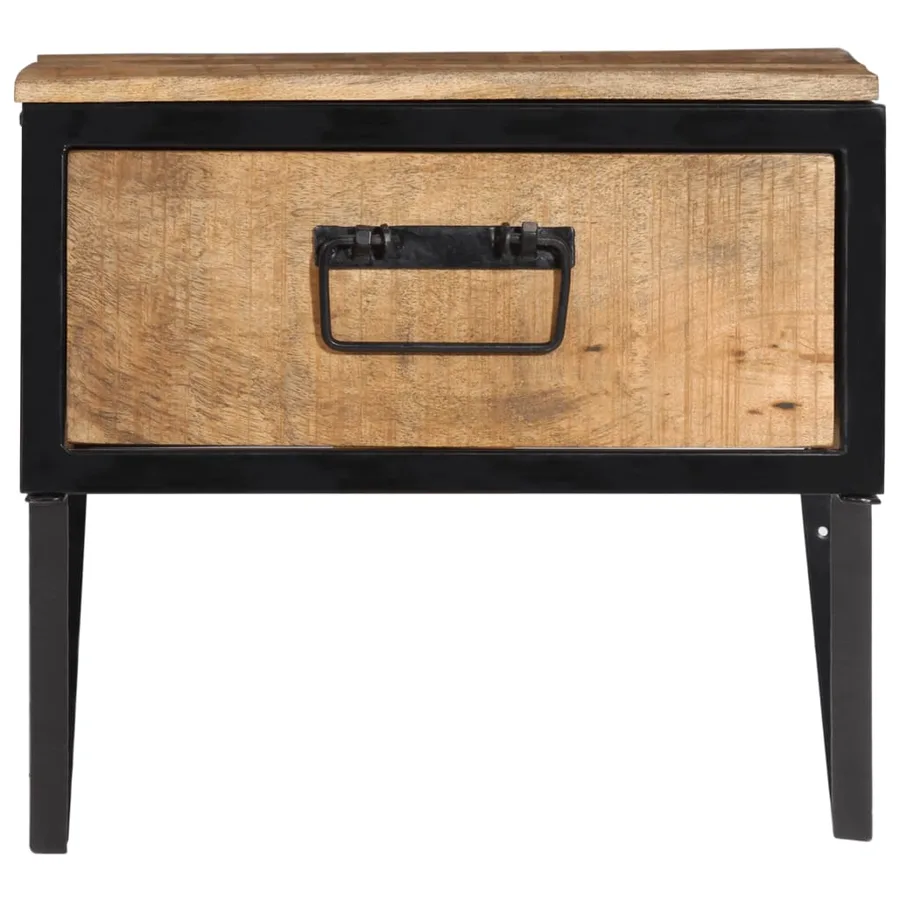 Table de chevet 40x35x40 cm bois de manguier massif - 2