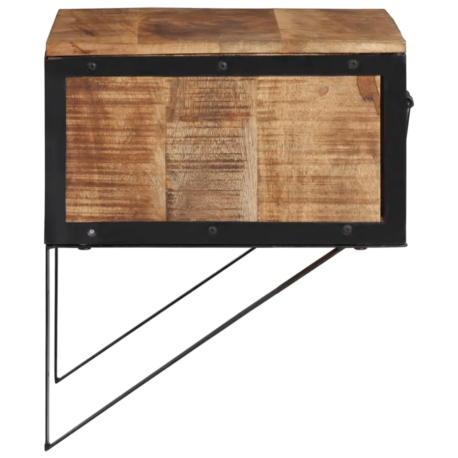 Table de chevet 40x35x40 cm bois de manguier massif - 3