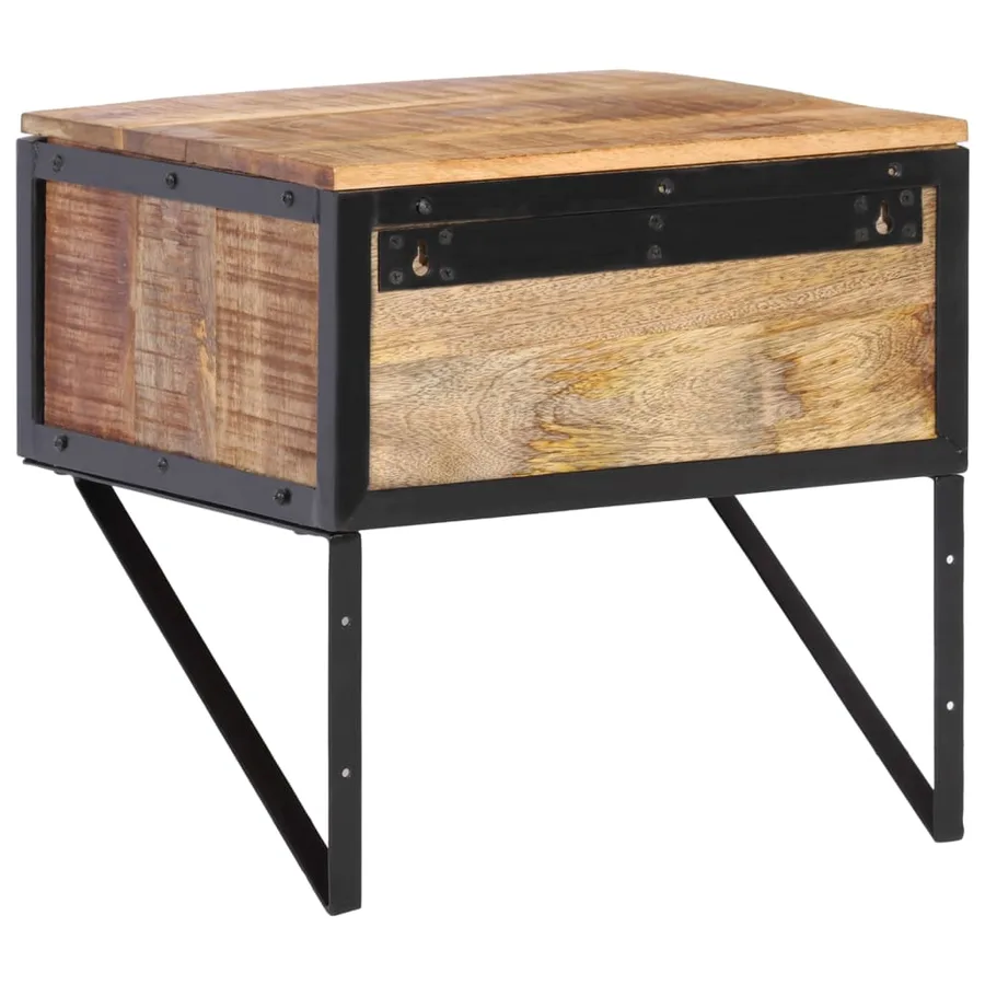 Table de chevet 40x35x40 cm bois de manguier massif - 4