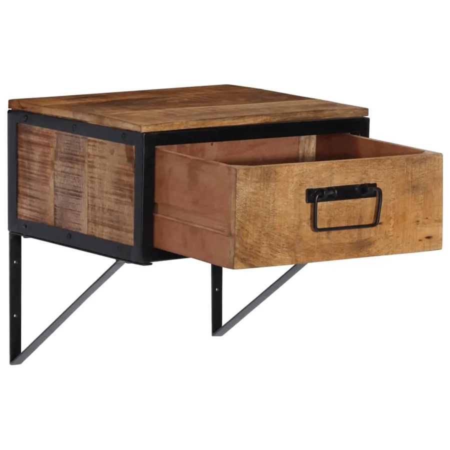 Table de chevet 40x35x40 cm bois de manguier massif - 5