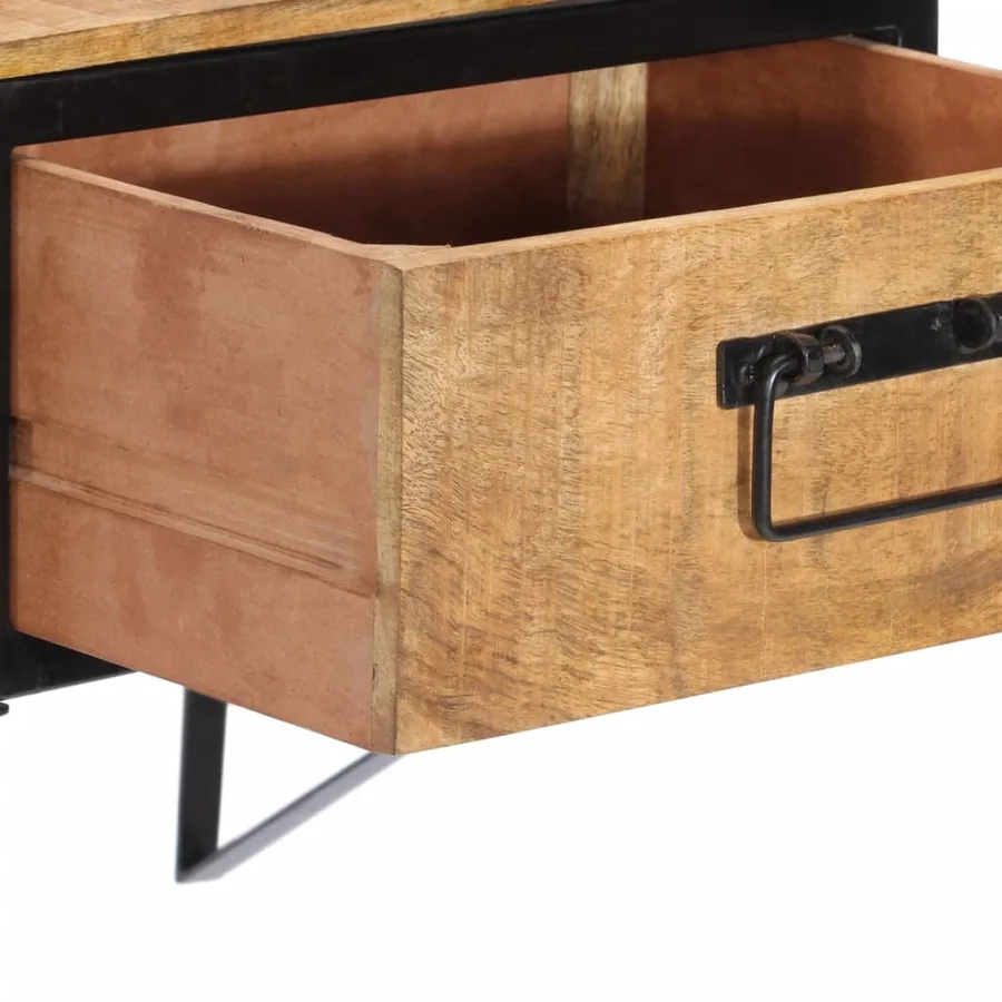 Table de chevet 40x35x40 cm bois de manguier massif - 6