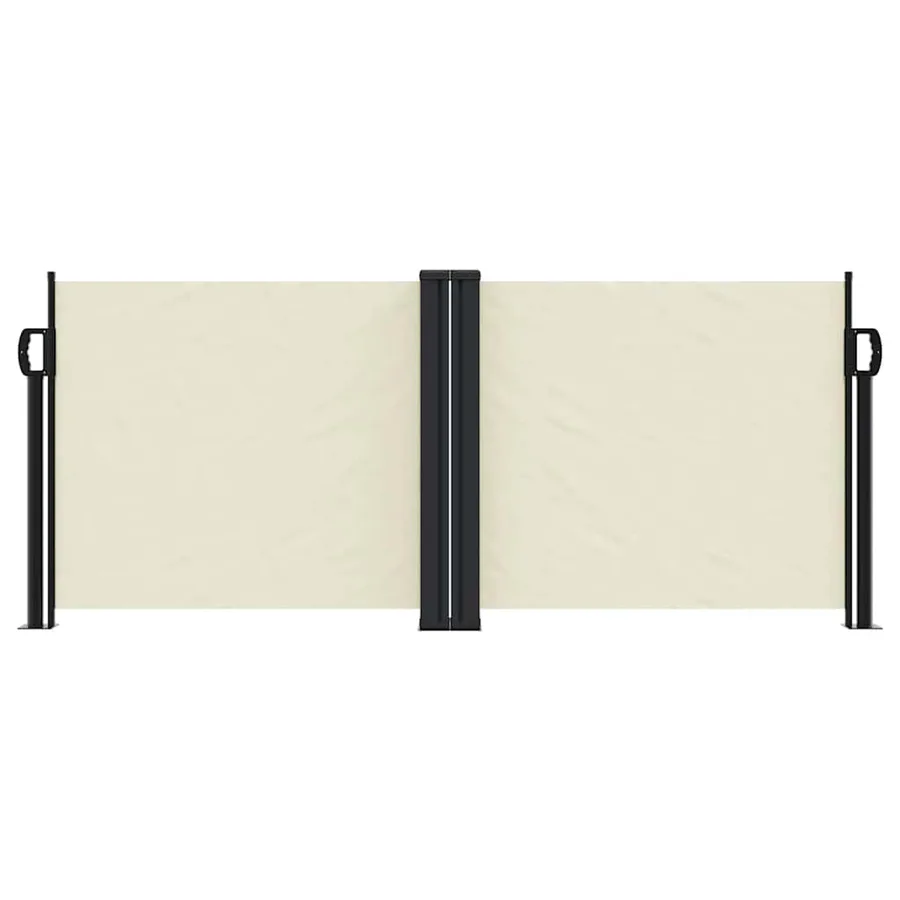 Auvent latéral rétractable crème 100x1000 cm - 3