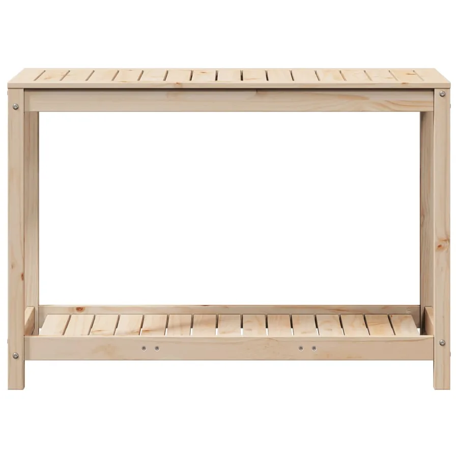 Table de rempotage avec étagère 108x50x75 cm bois massif de pin - 5