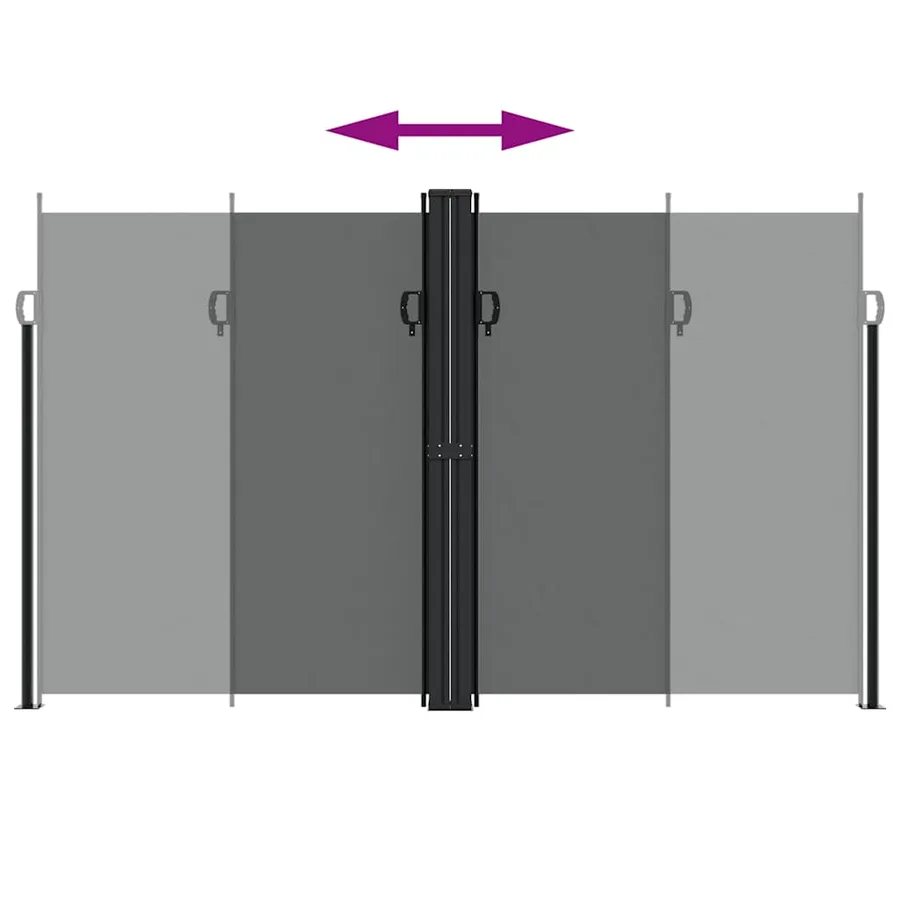 Auvent latéral rétractable anthracite 200x600 cm - 5