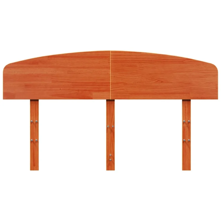 Tête de lit cire marron 140 cm bois massif de pin - 4