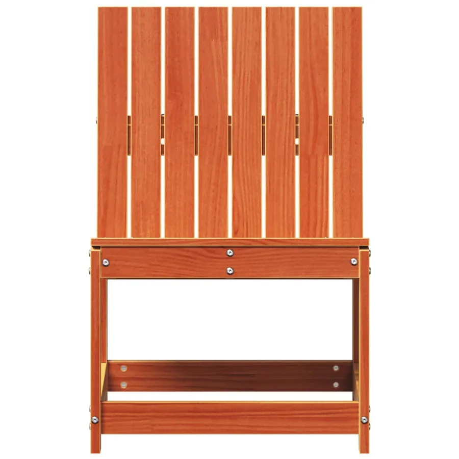 Chaise de jardin cire marron 50,5x55x77 cm bois de pin massif - 4