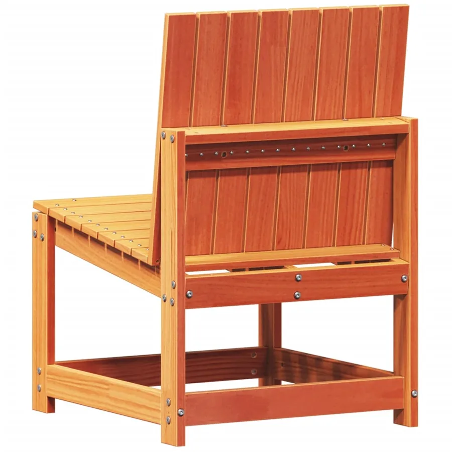 Chaise de jardin cire marron 50,5x55x77 cm bois de pin massif - 6