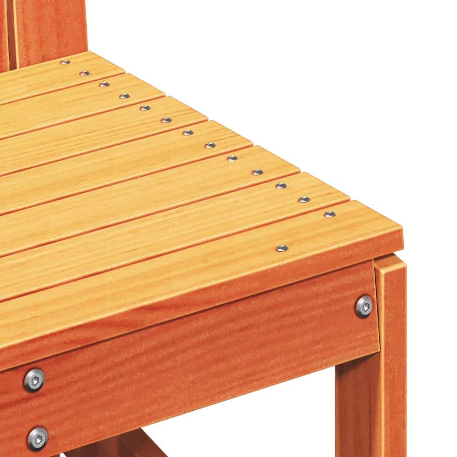 Chaise de jardin cire marron 50,5x55x77 cm bois de pin massif - 7