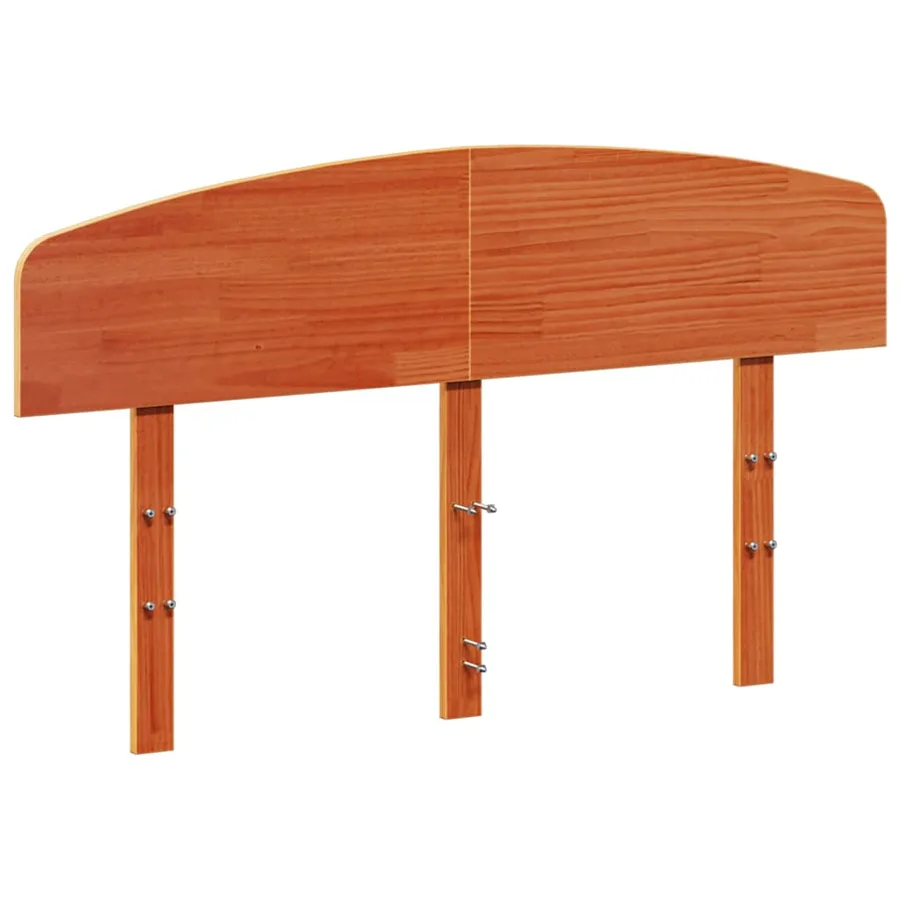 Tête de lit cire marron 120 cm bois massif de pin - 2